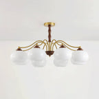 Persimmon Glass Globe Ceiling fixture Chandelier