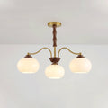 Persimmon Glass Globe Ceiling fixture Chandelier