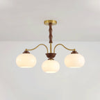 Persimmon Glass Globe Ceiling fixture Chandelier