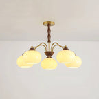 Persimmon Glass Globe Ceiling fixture Chandelier