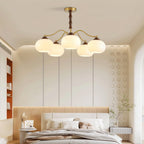 Persimmon Glass Globe Ceiling fixture Chandelier