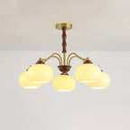 Persimmon Glass Globe Ceiling fixture Chandelier