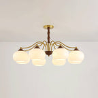 Persimmon Glass Globe Ceiling fixture Chandelier