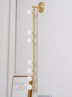 Brass Glass Tube Plug-in Wall Lamp
