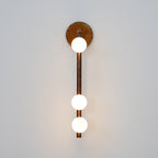Brass Glass Tube Plug-in Wall Lamp