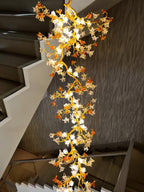Brass Maple Branch Chandelier