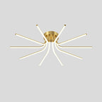 Brass Starbursts Ceiling Lamp
