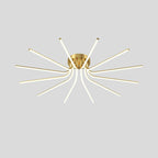Brass Starbursts Ceiling Lamp