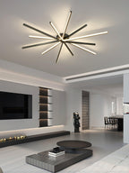 Brass Starbursts Ceiling Lamp