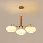 Brass Wooden Persimmon Chandelier