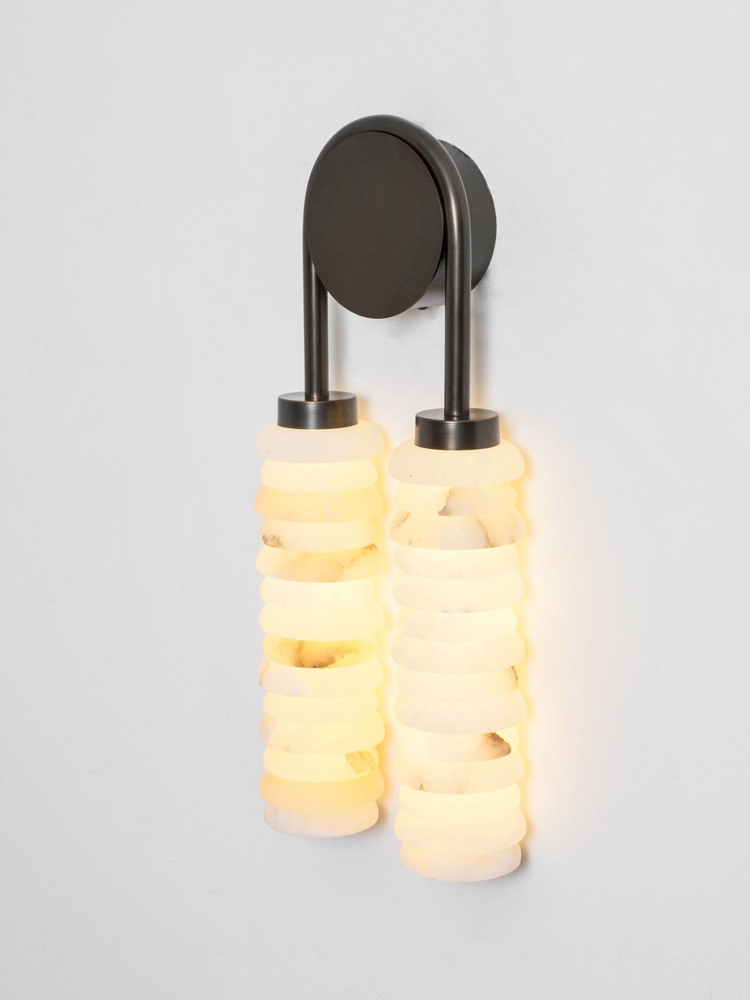 Calla Ribbed Alabaster Sconce