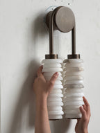Calla Ribbed Alabaster Sconce