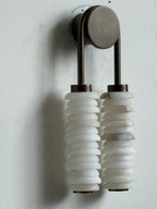 Calla Ribbed Alabaster Sconce