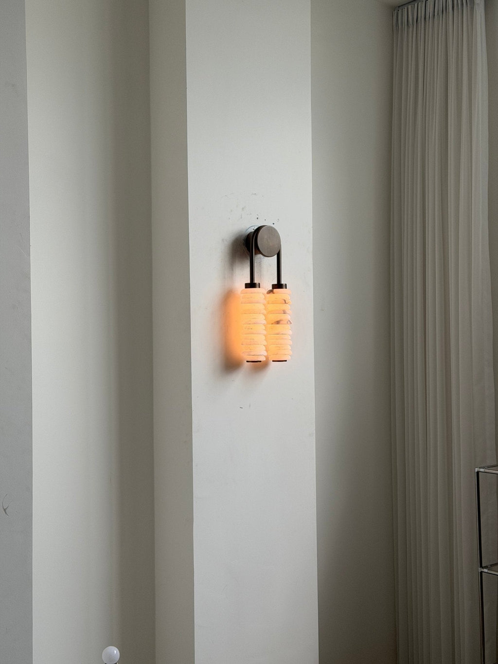 Calla Ribbed Alabaster Sconce