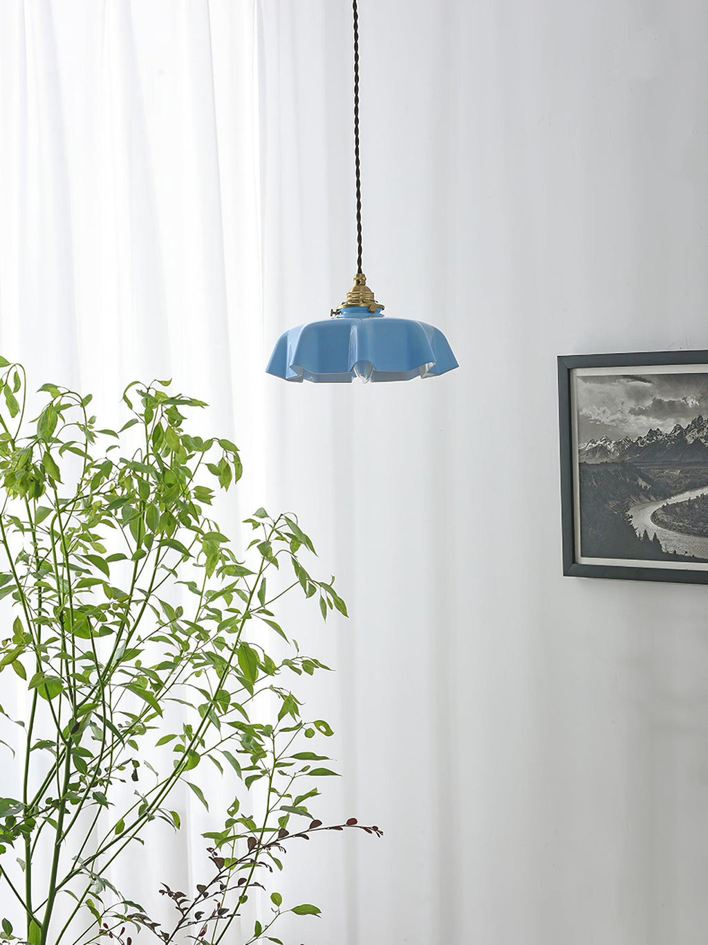 French Flower Houselight Pendant Swag Light