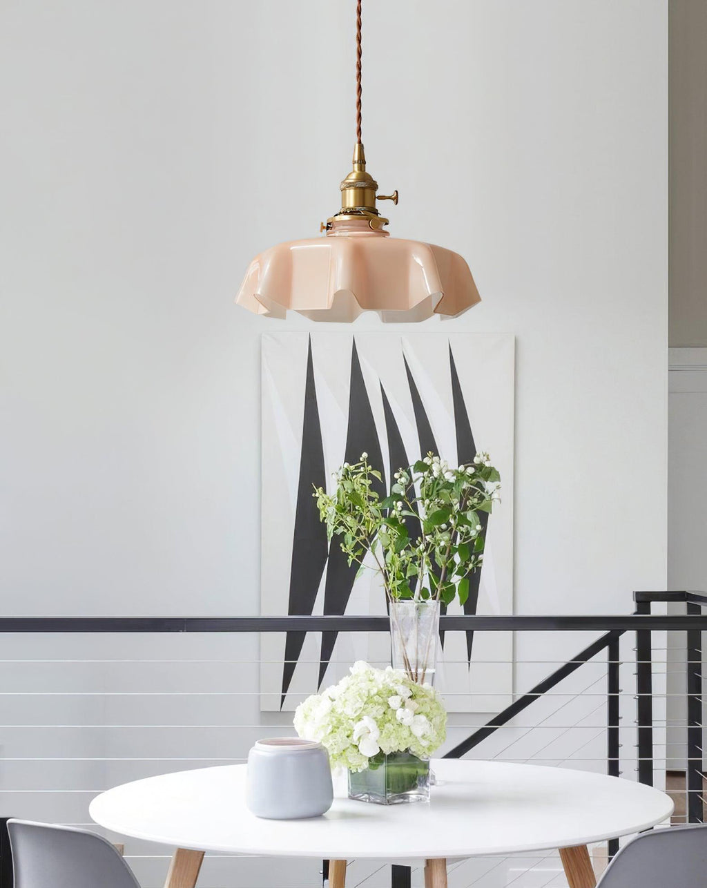 French Flower Houselight Pendant Swag Light