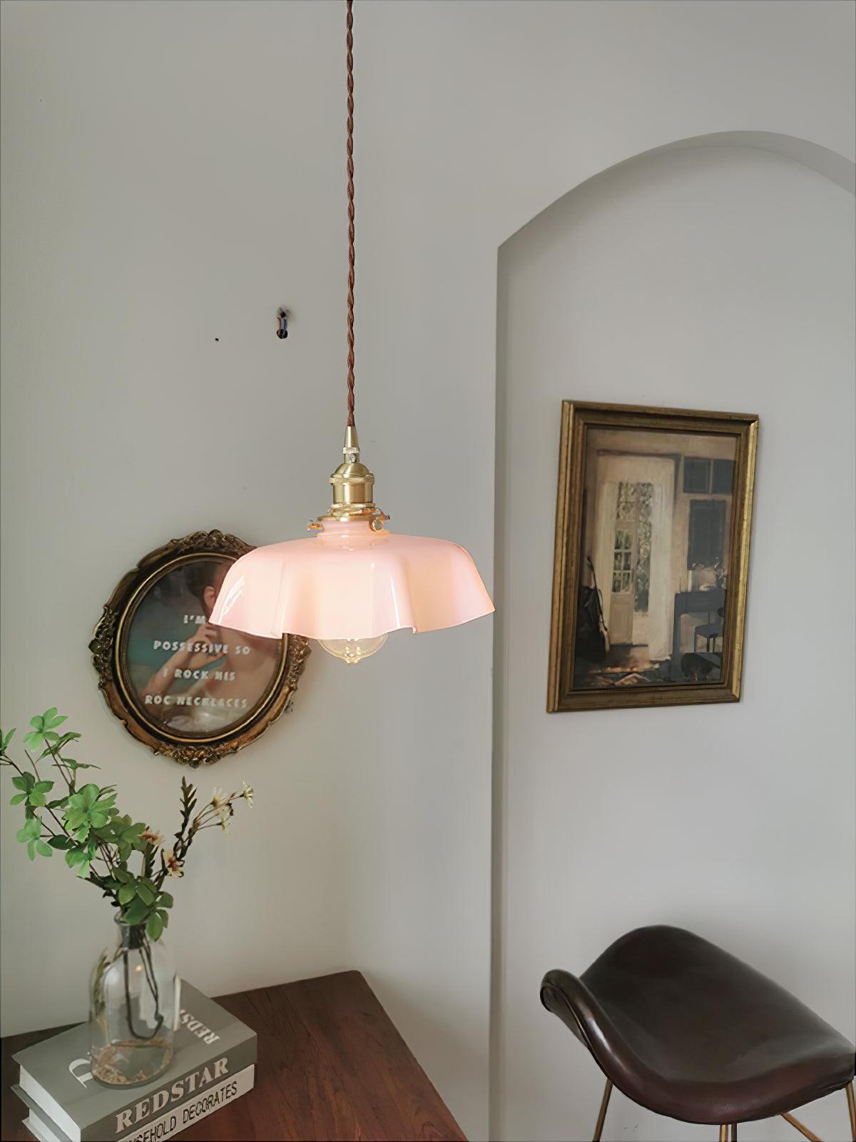 French Flower Houselight Pendant Swag Light
