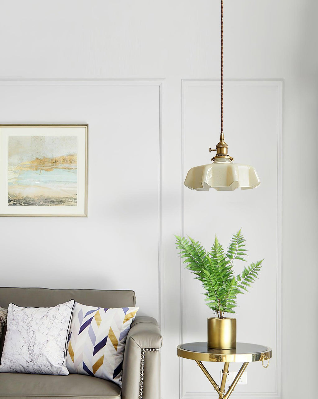 French Flower Houselight Pendant Swag Light