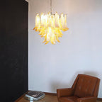 Amber Glass Murano Petals Chandelier