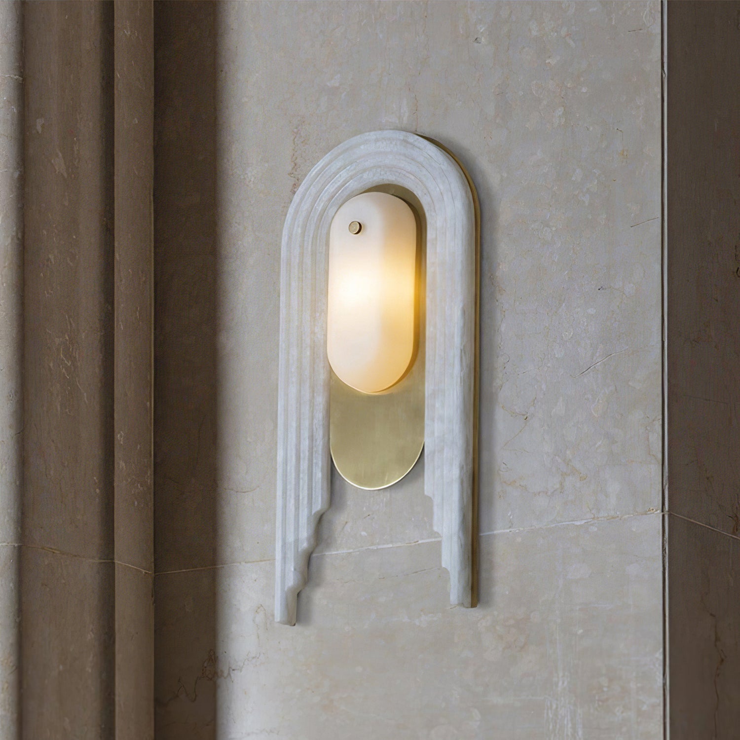 Cascada Alabaster Wall Sconce