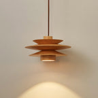 Cascade Wooden Disc Pendant Lamp