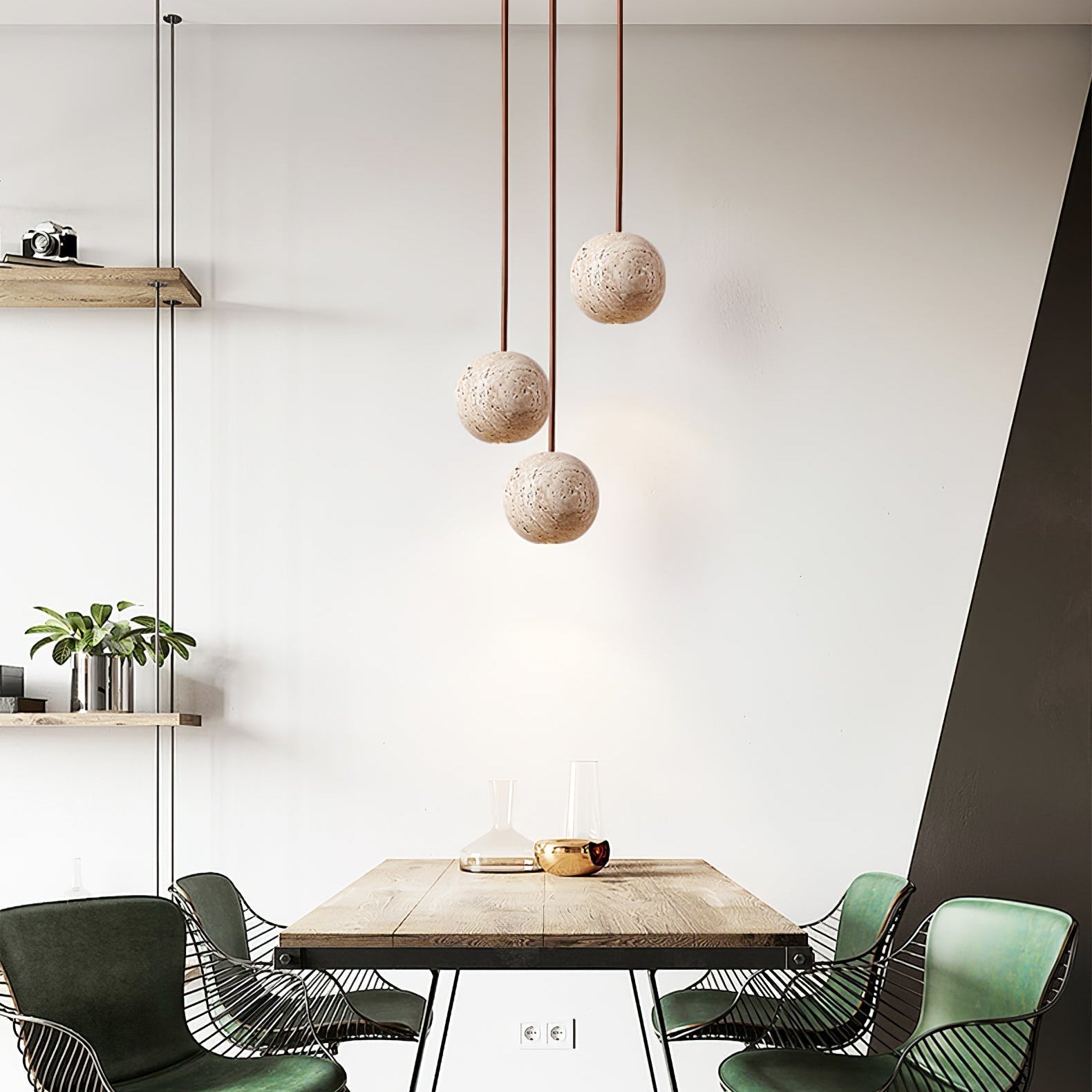 Cassia Travertine Pendant Light