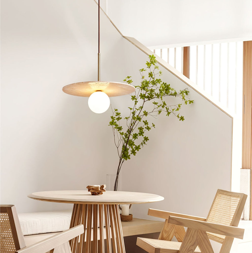Celestial Travertine Pendant Light