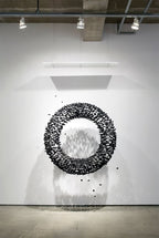 Charcoal Cascade Pixel Chandelier