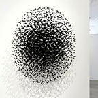 Charcoal Cascade Pixel Chandelier