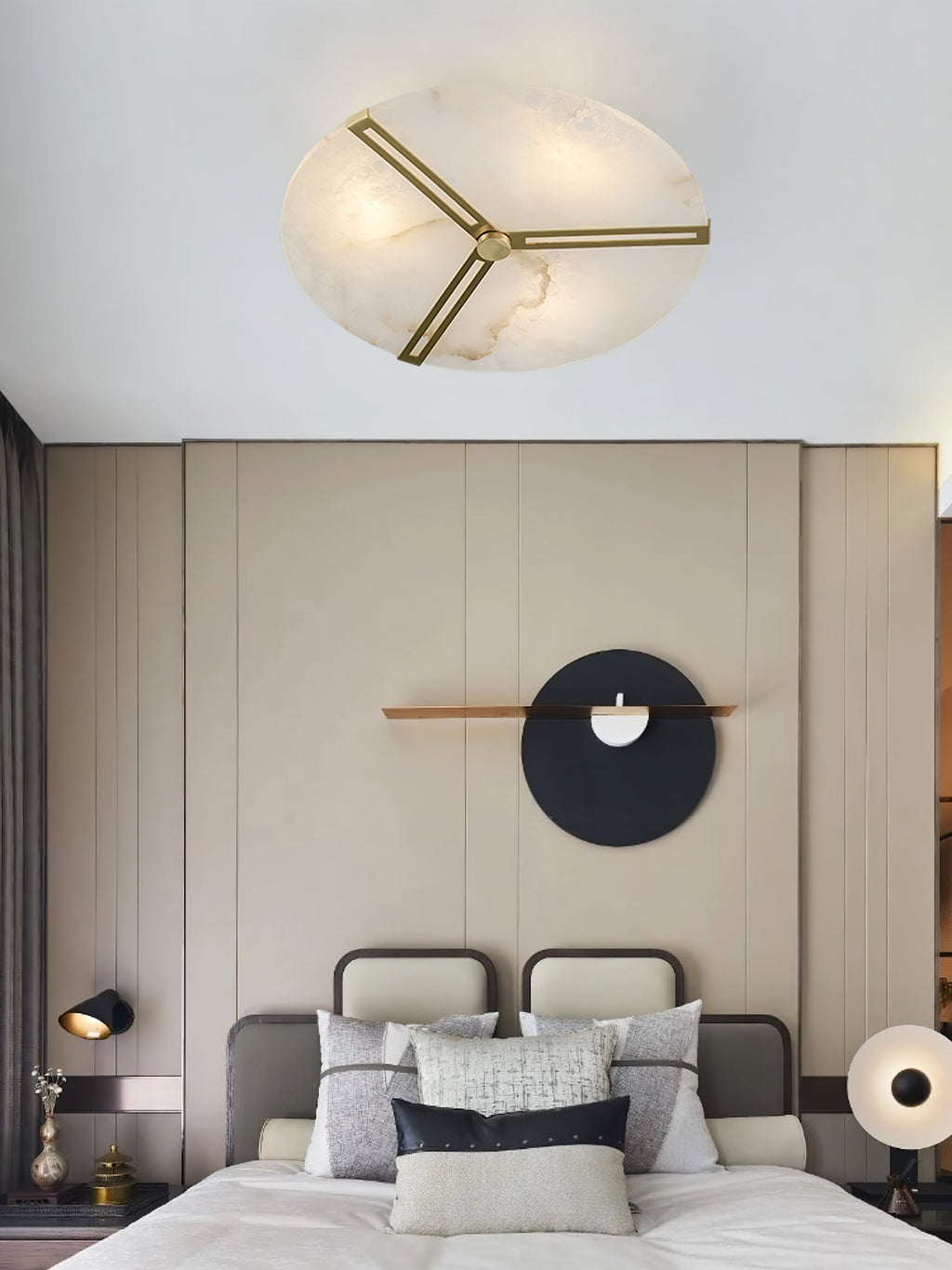 Clocks Alabaster Ceiling Light