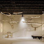 Cloud Rings Series Brass Chandelier
