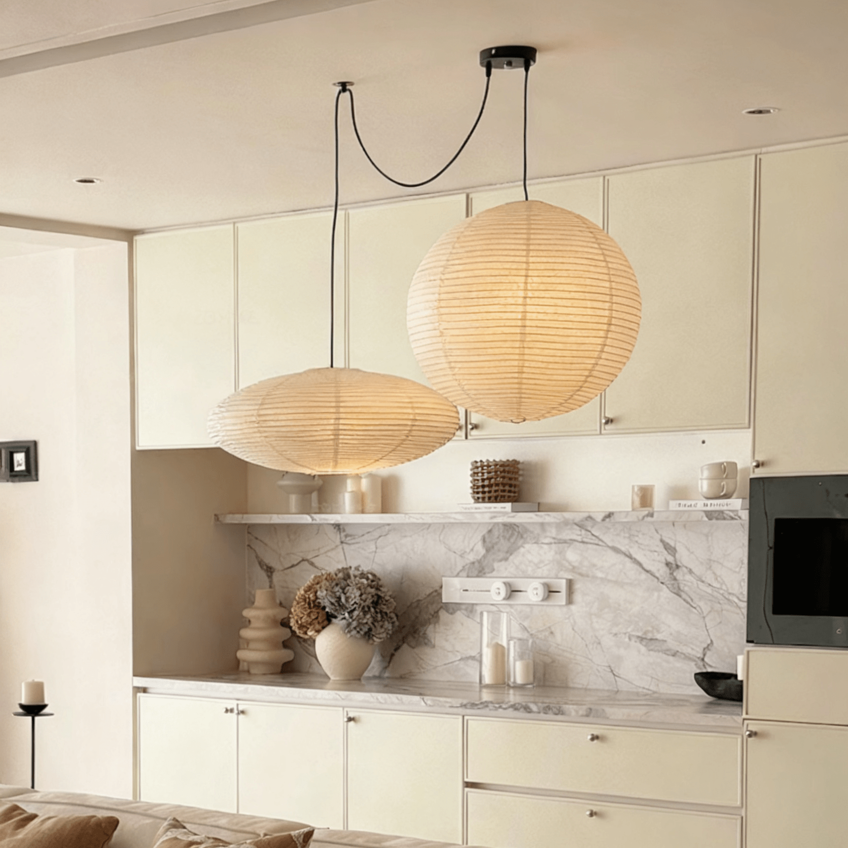 Washi Paper Whimsy Pendant Lamp