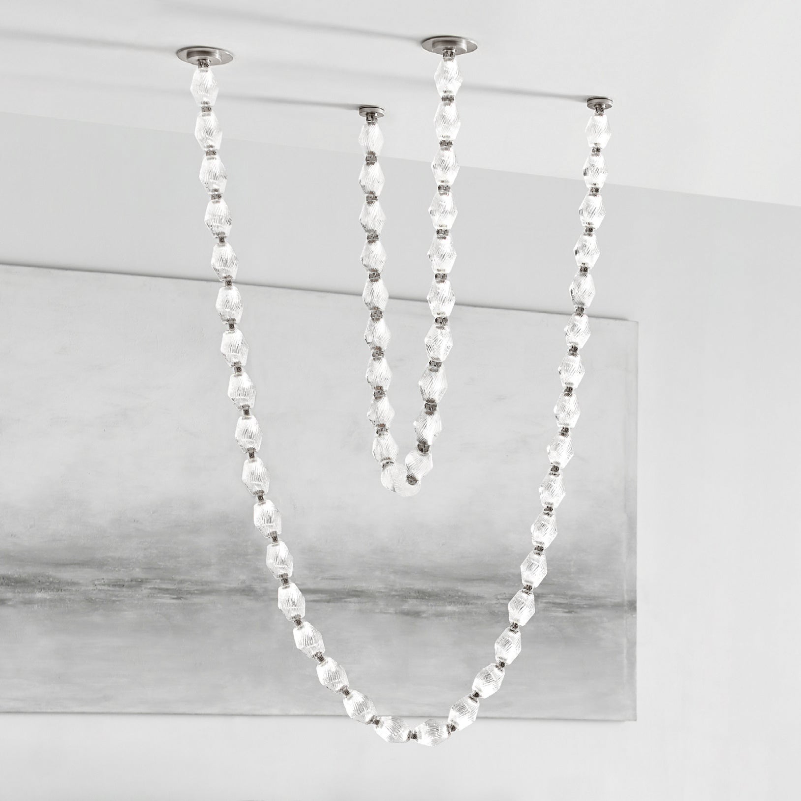 Glass Chain Chandelier