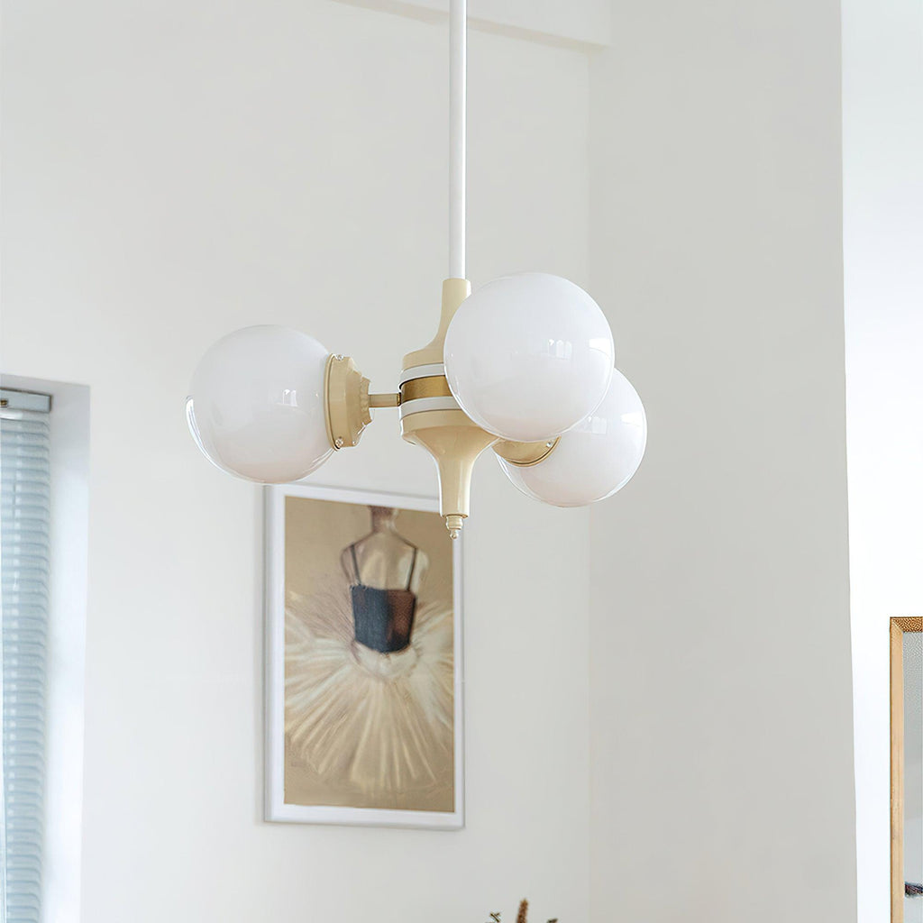 Cream Ball Chandelier