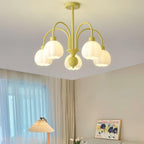 Cream Pumpkin Ball Chandelier