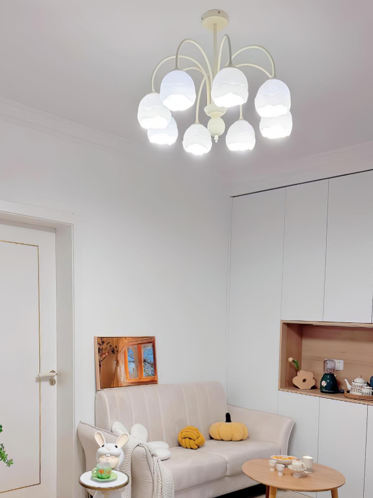 Creamy Glass Chandelier