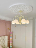 Creamy Glass Chandelier