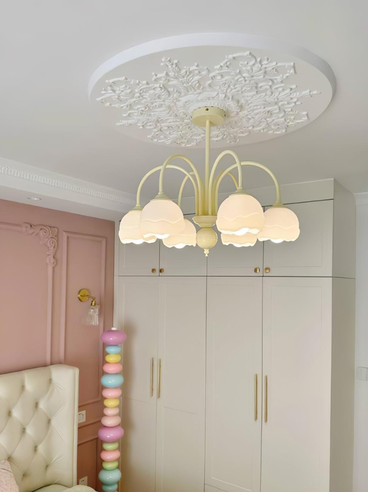 Creamy Glass Chandelier
