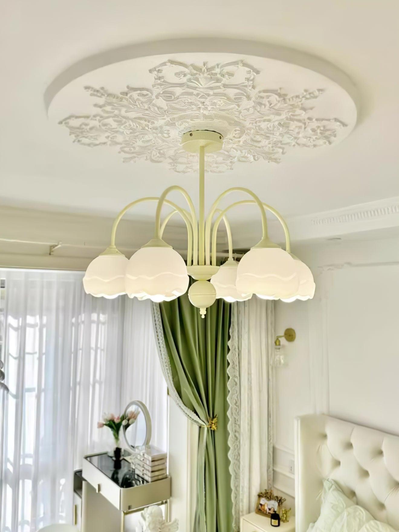 Creamy Glass Chandelier