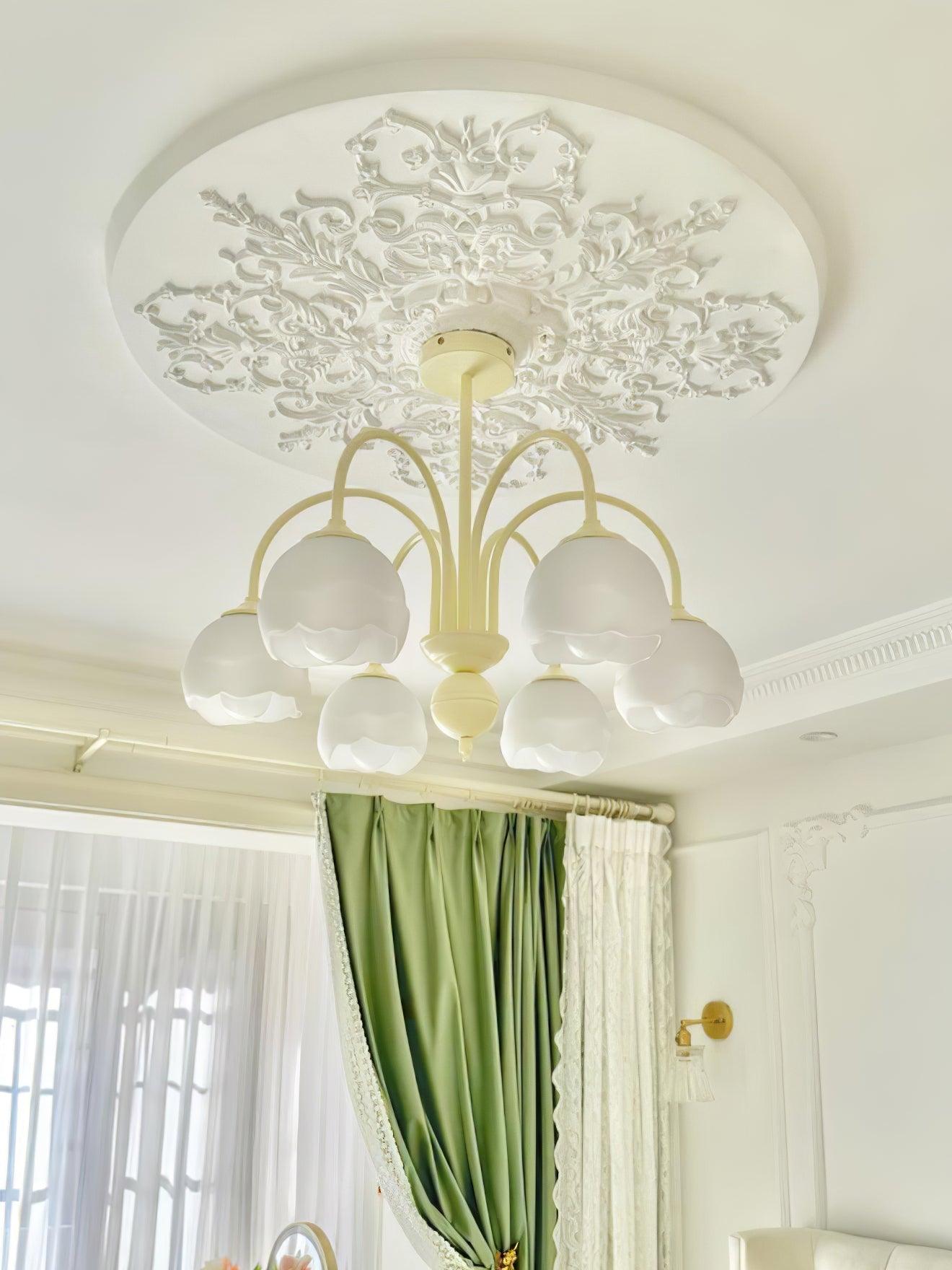 Creamy Glass Chandelier
