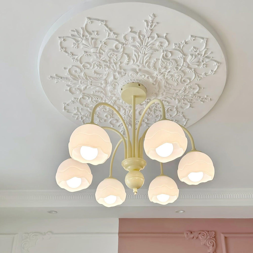 Creamy Glass Chandelier