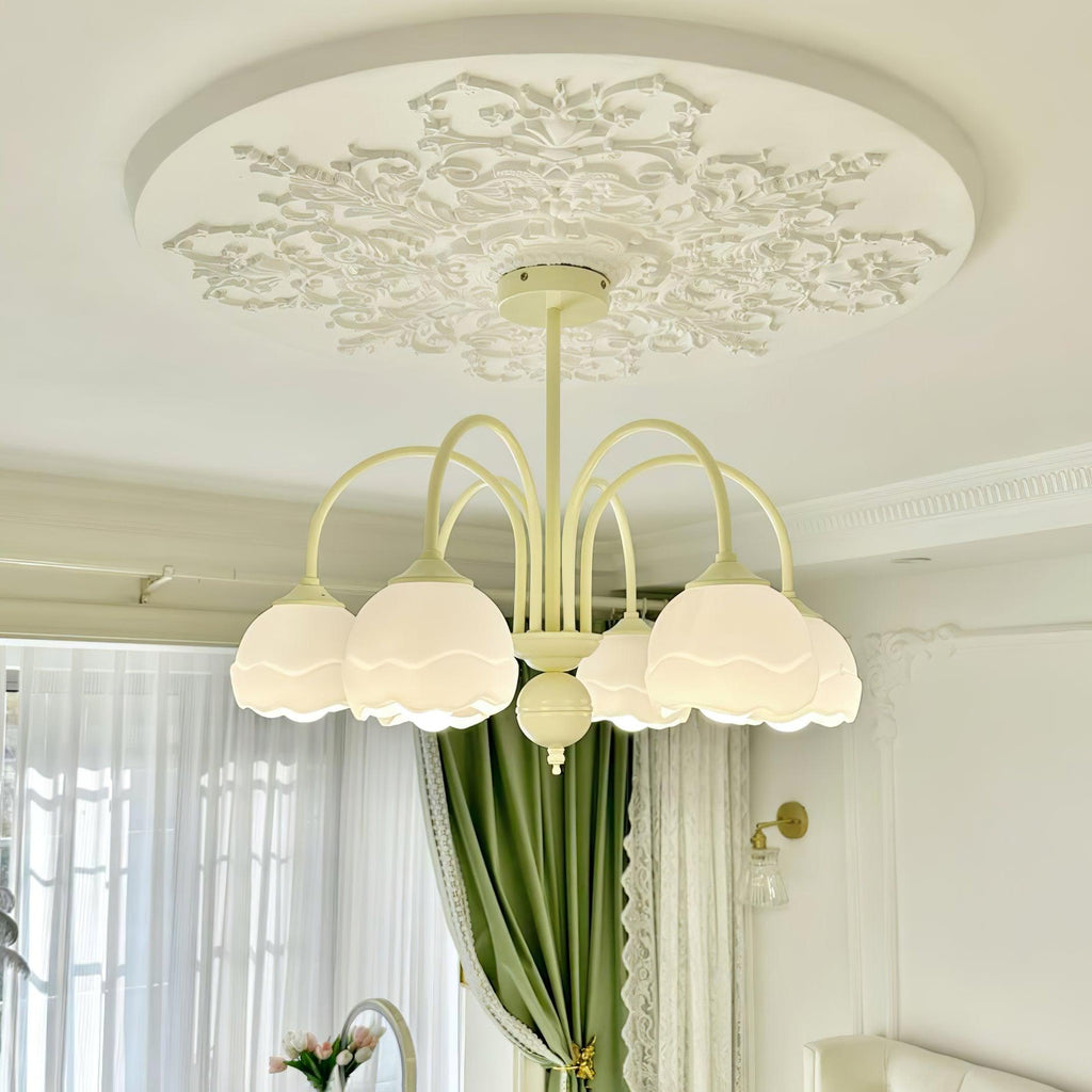 Creamy Glass Chandelier