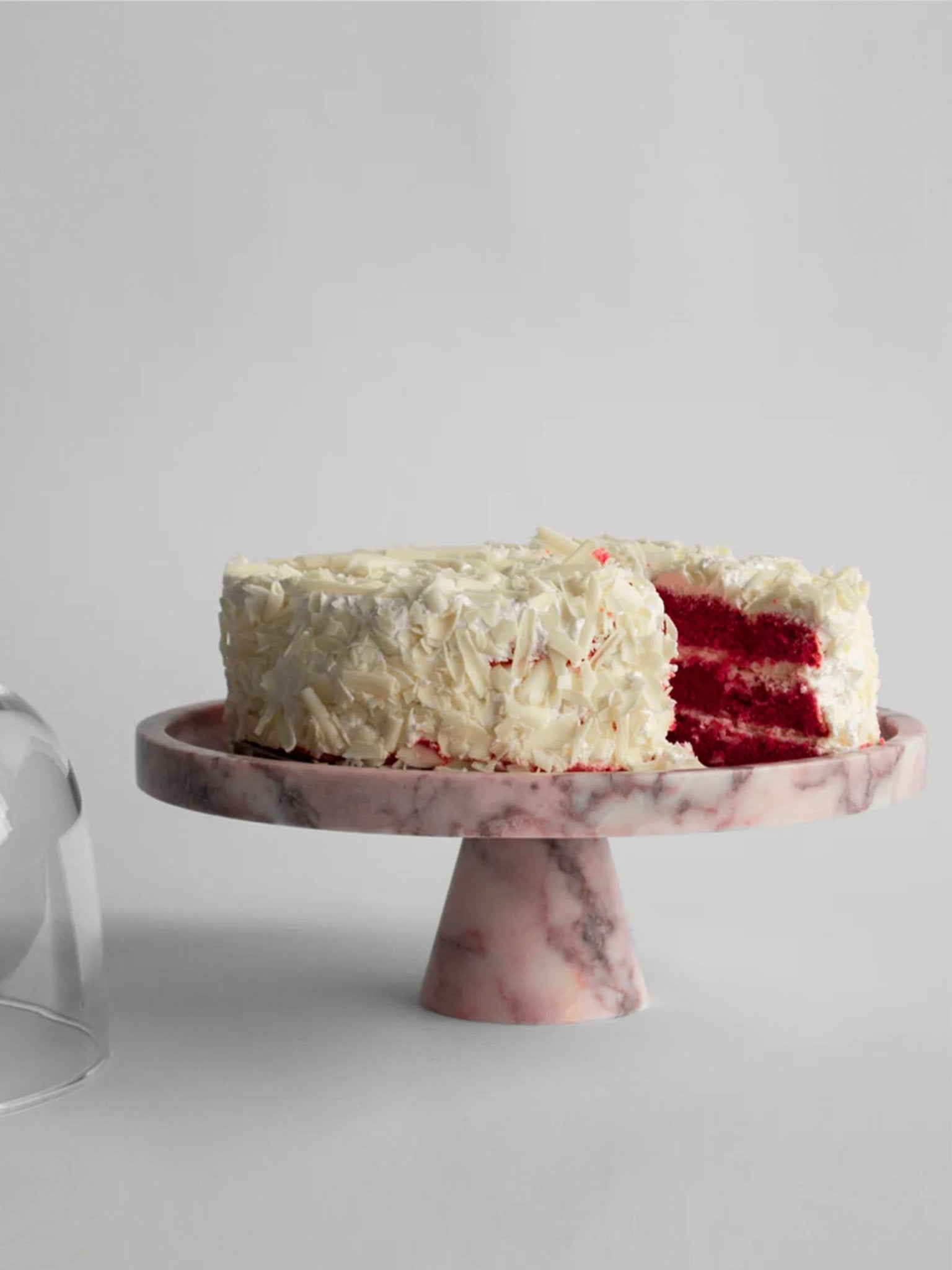Crimson Marquina Marble Pedestal Tray