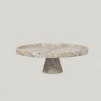 Crimson Marquina Marble Pedestal Tray