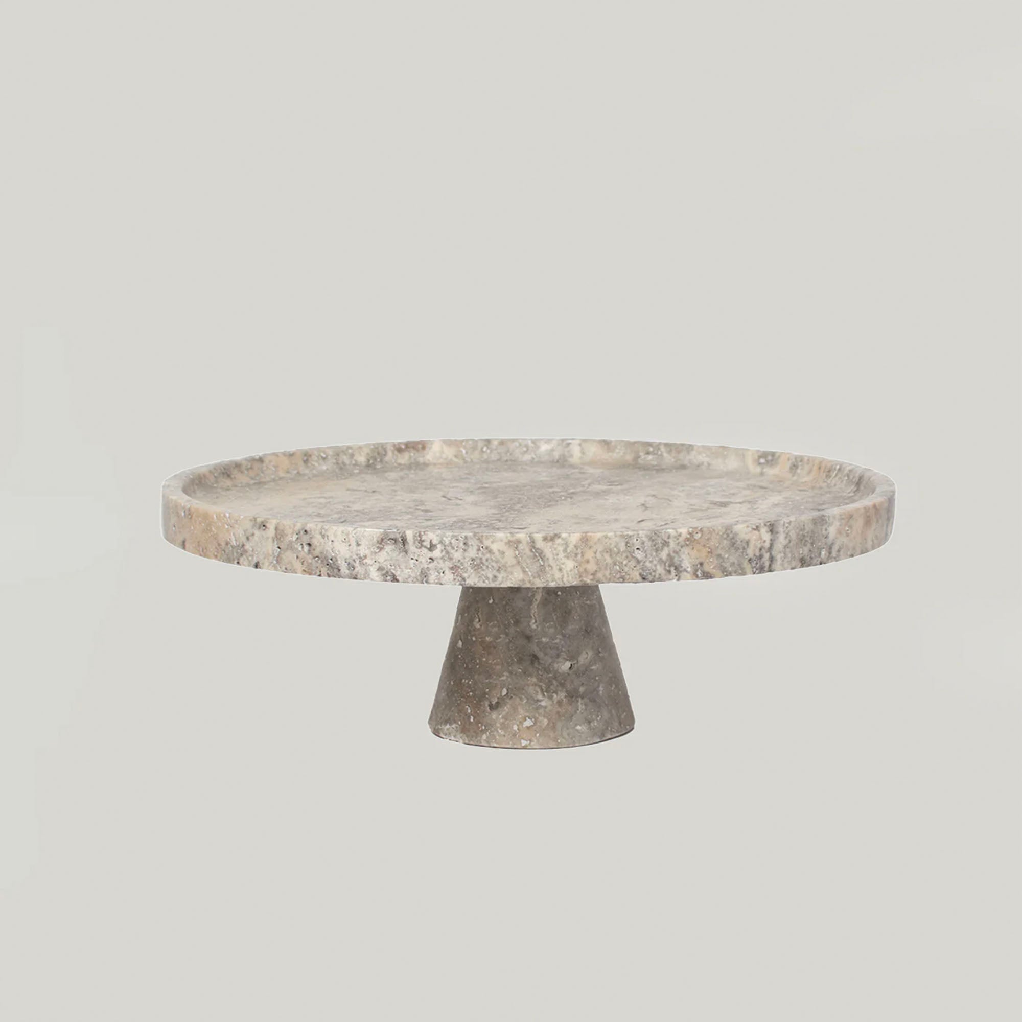 Crimson Marquina Marble Pedestal Tray