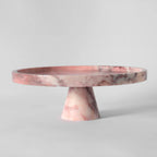 Crimson Marquina Marble Pedestal Tray