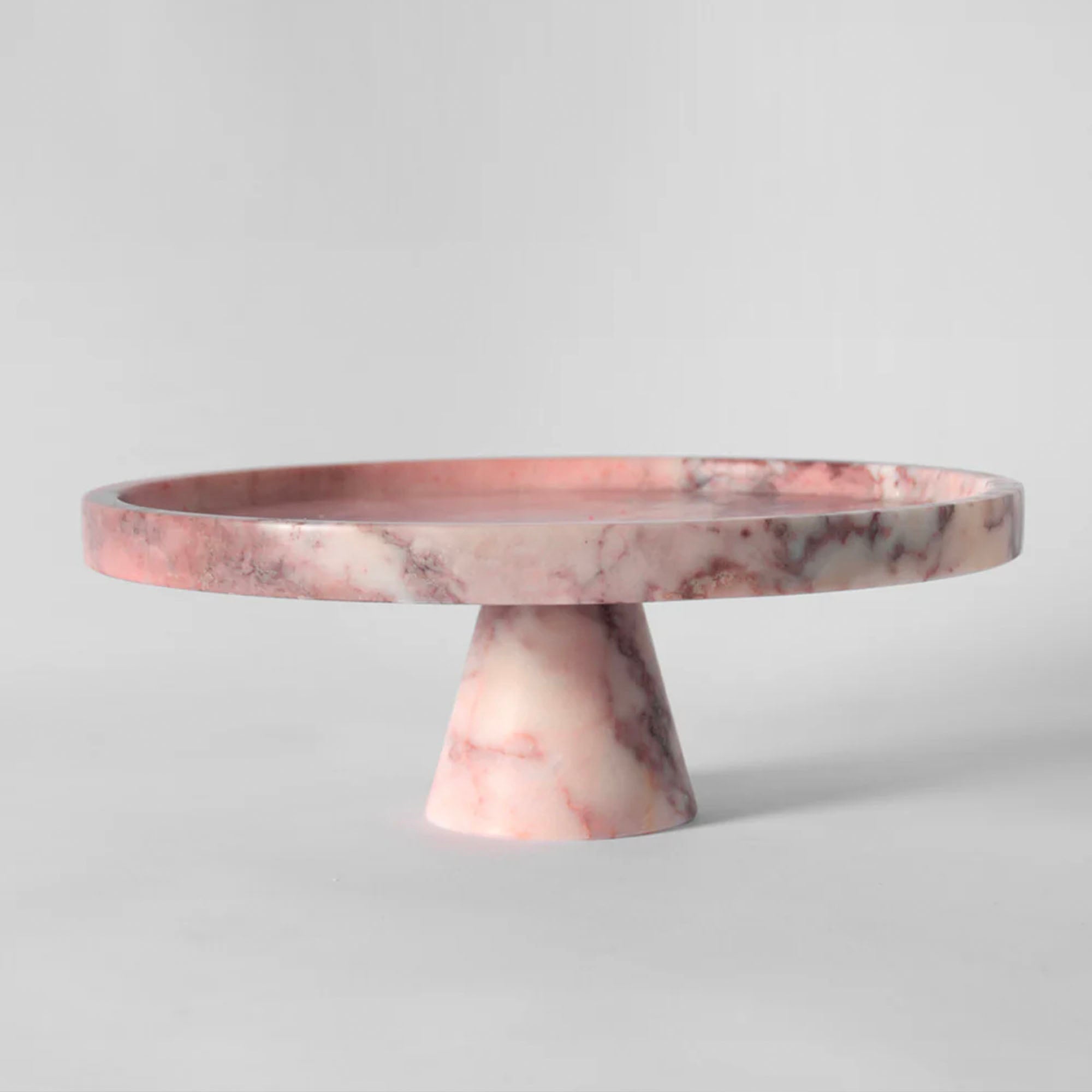 Crimson Marquina Marble Pedestal Tray