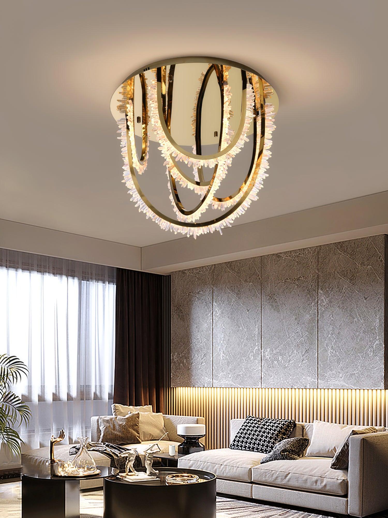 Crystal Corde Ceiling Light