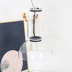 Cylindrical Glass Pendant Light