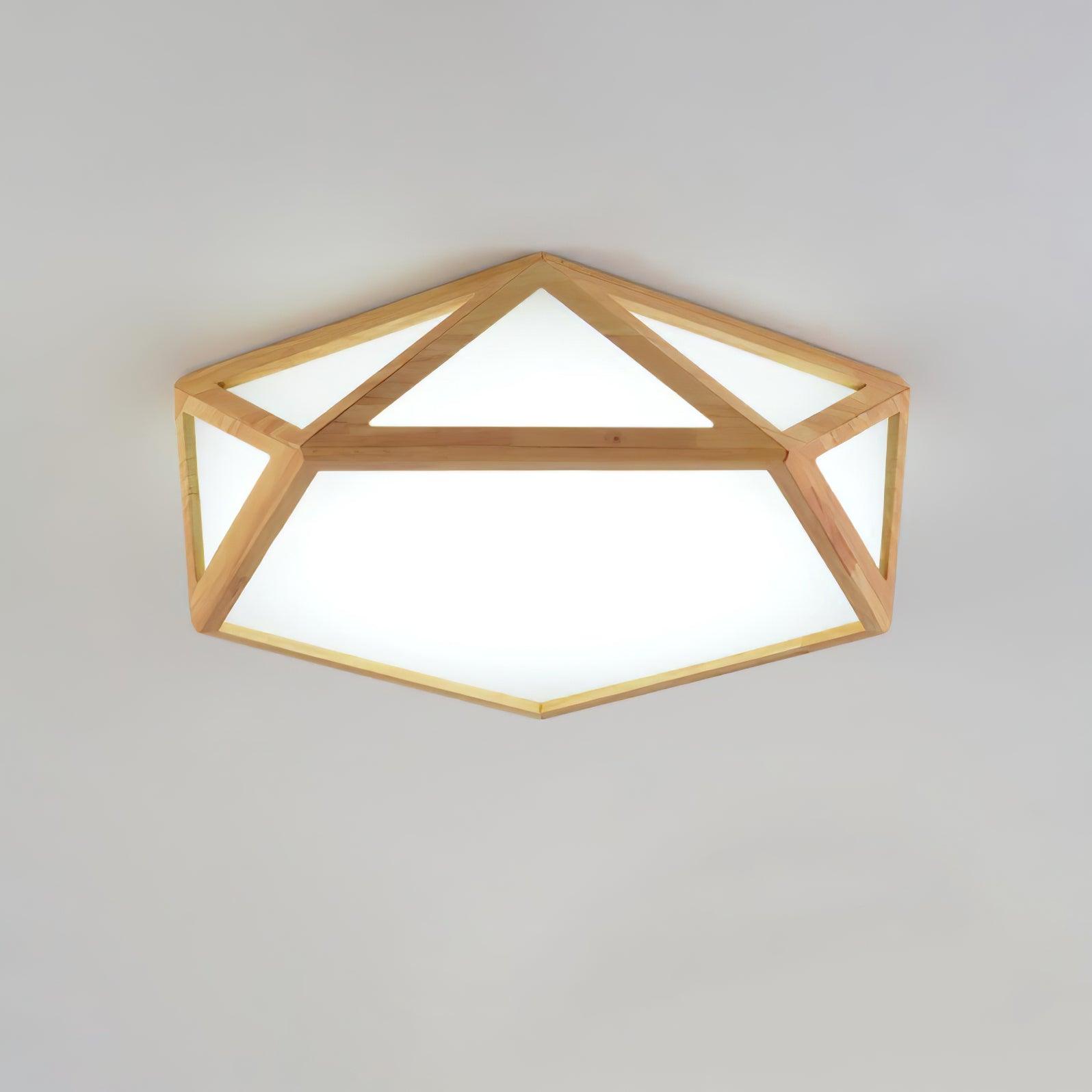 Diamond Wooden Ceiling Lamp